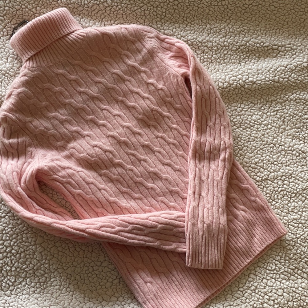 Turtleneck Knitted Wool/Cashmere Sweater